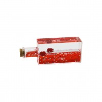 İBİCO İ12-057 (KIRMIZI SU) (KALP & YILDIZ) (DİKDÖRTGEN MİKA ŞİŞE) YÜZEN BATMAYAN (DEKORATİF BİBLO AKVARYUM)(4.2X6.4X17CM)*48