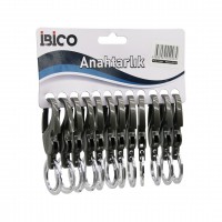 İBİCO İ12-008 ( AÇACAKLI  ) ( SU DAMLASI MODEL GÖVDE ) ( METAL ) ANAHTARLIK ( ÇİFT HALKALI ) ( KEMER GEÇMELİ )*12X50