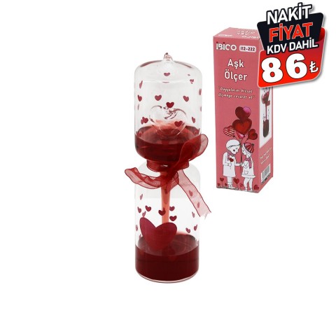 İBİCO İ12-222 13-222 AŞK ÖLÇER ( FANUS & CAM ) ( KIRMIZI SU ) ( EL ISISI = AŞK TESTİ )*144