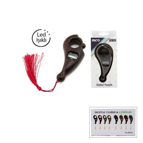 İBİCO İ12-231 NO-2021L ( DİJİTAL & IŞIKLI ) LÜX ZİKİRMATİK & TESBİH ÇEVİRMELİ*12X20