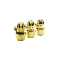 İBİCO İ12-157 ( KAKTÜS & BÜYÜK ) ( GOLD & SERAMİK ) BİBLO & DEKORATİF SÜS EŞYASI*6X16