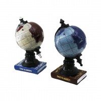 İBİCO İ12-200-B ( DÜNYA ) VİNTAGE DEKORATİF BİBLO & KUMBARA RENKLİ 22CM ( REÇİNE )*24