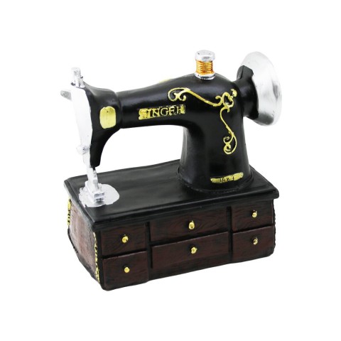 İBİCO İ12-210 ( DİKİŞ MAKİNESİ ) VİNTAGE DEKORATİF BİBLO ( 20X15X8.5CM ) ( REÇİNE )*48