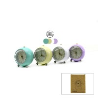 TWIN BELL ALARM CLOCK BGC-21 YUVARLAK MASA ÇALAR SAAT ( METAL KASA RENKLİ ) ( PİLLİ & IŞIKLI ) ( ÇAP: 8CM )*100