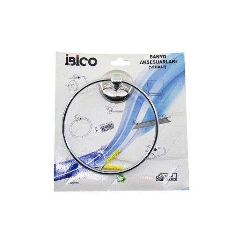 İBİCO BANYO BNY-217 ( YUVARLAK ) METAL ( HAVLULUK ) ( VİDALI MONTAJ )*50