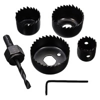 DMAX DMX-4127 ( 6PCS ) BUAT AÇMA PANÇ SETİ ( 32-38-44-54MM & 3/8 HEX & ANAHTAR ) ( METAL & AHŞAP & PLASTİK DELİK AÇMA )*100