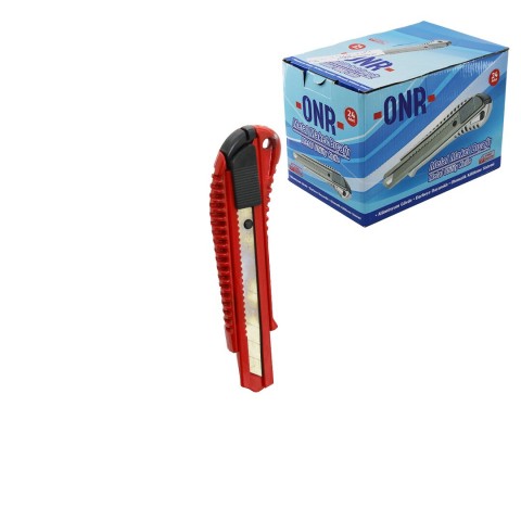 ONR ( BÜYÜK ) ( METAL ) FALÇATA MAKET BIÇAK ( 18MM BIÇAKLI & 0.5MM BIÇAK UCU )*24X12