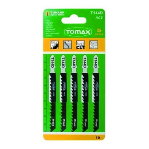 TOMAX T-144D ( AHŞAP ) ( 5PCS ) DEKOPAJ BIÇAK WOOD DEKOBAJ ( HCS ) ( 4MM TESTERE ) ( 5-50MM KALINLIK KESİCİ )*5X1