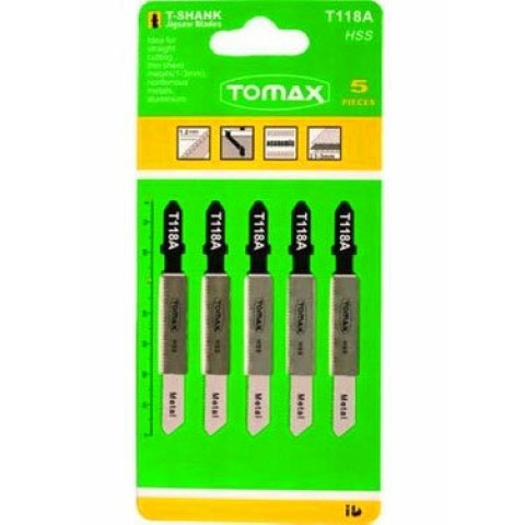 TOMAX T-118A ( METAL ) ( 5PCS ) DEKOPAJ BIÇAK DEKOBAJ ( HSS ) ( 1.2MM TESTERE ) ( 1-3MM KALINLIK KESİCİ )*5X1