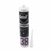 SELSİL-38  KOD-3041 ( SİYAH ) ( MASTİK ) SİLİKONİZE AKRİLİK ( YENİ FORMÜL ) ( 500GR )*25=K