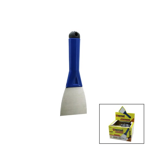 DEVECİ DVC-74211 ( NO-8 ) ( 80MM ) ( KAPAKLI ) ( SAPTAK ) METAL KAZIMA SPATULASI ( PLASTİK SAPLI )*12X12