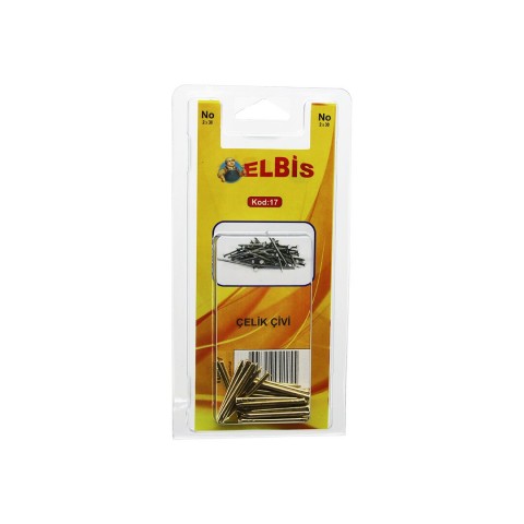ELBİS-17 2X30 ( SARI ) ÇELİK ÇİVİ *12X24