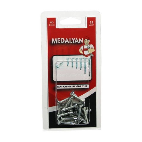 MEDALYAN DL-09 ( 3.9X22 ) MATKAP UÇLU VİDA YHB ( 22PCS )*12X10