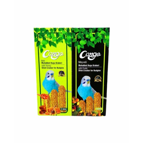CANGA ŞANSLI MEYVELİ & BALLI KRAKER MUHABBET KUŞU YEMİ ( PET SHOP )*12X3