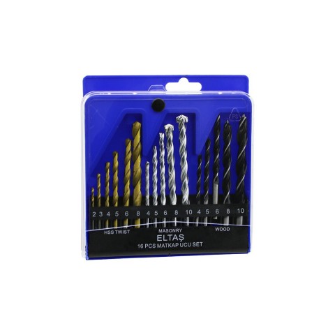 ELTAŞ LRD-136 ( 16PCS ) MATKAP UCU SETİ ( AHŞAP & METAL & BETON )*50