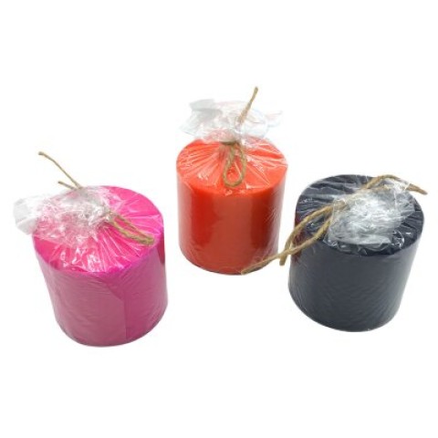 TAKOZ-004 ( SİLİNDİR RENKLİ ) ( KÖPÜK & KÜÇÜK BOY ) MUM*24=K