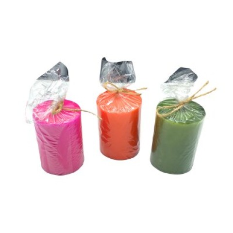 TAKOZ-005 ( SİLİNDİR RENKLİ ) ( KÖPÜK & ORTA BOY ) MUM*24=K