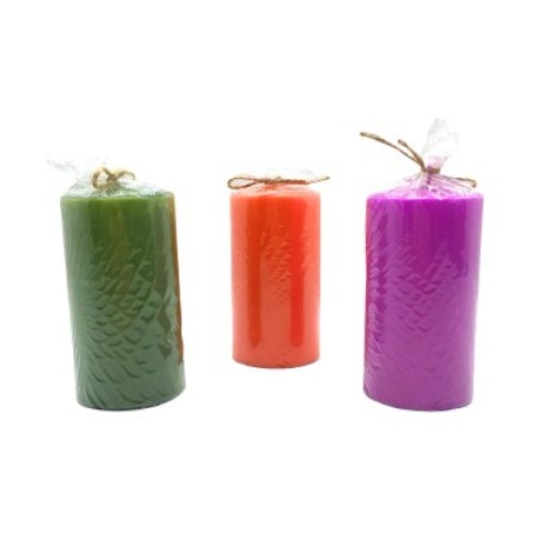 TAKOZ-006 ( SİLİNDİR RENKLİ ) ( KÖPÜK & BÜYÜK BOY ) MUM*24=K