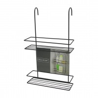 ORSA-973 ( 2 KATLI ) ( SİYAH ) DUŞ KABİN RAFI ( ASKILIKLI SEYYAR KULLANIM )*4=K