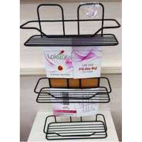 LALEZAR LZR-626 ZAMBAK 3LÜ RAF SİYAH BEYAZ*10