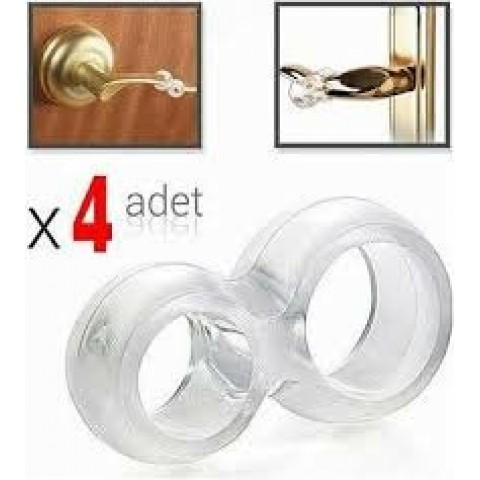 BURÇİN ERK-044 ( 4PCS ) ( ŞEFFAF SİLİKON PLASTİK ) KAPI PENCERE STOPERİ*24X1