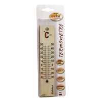 CELSİ-106 ( AHŞAP & BÜYÜK= 4 X 18.8CM ) ( DERECE ) ( ODA TERMOMETRESİ ) ( İÇ / DIŞ )( KURŞUN VE CİVA İÇERMEZ )*150
