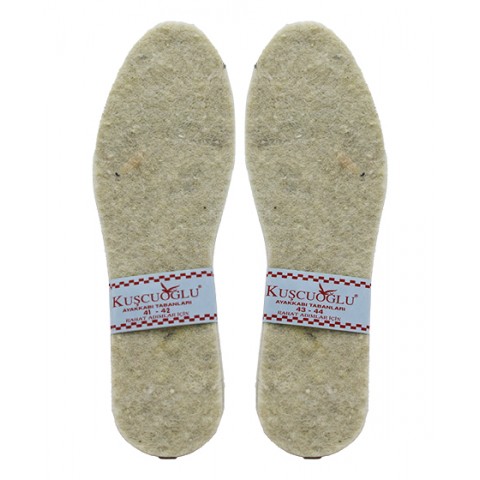 KUŞCUOĞLU KÇ-300-27007 ( DİKİŞSİZ ) ( BEYAZ & EVA & ERKEK ) YÜN KEÇE ( 41-42-- 43-44)*12X63