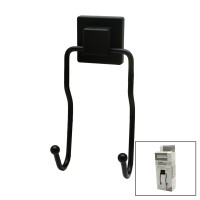 ORSA-901 ( SİYAH & 2Lİ METAL ) SARKIK ASKI ( KARE GÜÇLÜ YAPIŞKANLI ) ( 8X9X19CM)*12