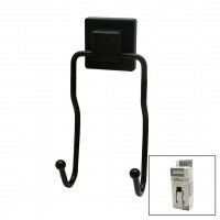 ORSA-901 ( SİYAH & 2Lİ METAL ) SARKIK ASKI ( KARE GÜÇLÜ YAPIŞKANLI ) ( 8X9X19CM)*12