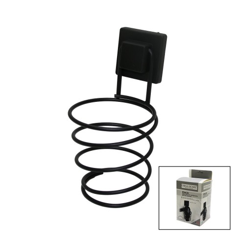 ORSA-915 ( SİYAH & METAL ) FÖNLÜK FÖN MAKİNE ASKISI ( KARE MACUN YAPIŞKANLI ) (10X11X15CM)*6=K