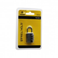 TUDOR TD-8021 ( ŞİFRELİ ) ( 32MM ) ASMA KİLİT*12X20