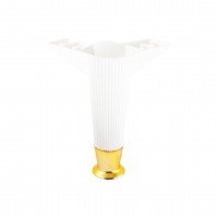 İBİCO-938 ( 15CM & BEYAZ & GOLD UÇLU ) PLASTİK MOBİLYA & KOLTUK AYAK*10X10