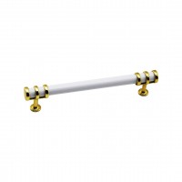 İBİCO-949 ( 16CM ) ( YÜZÜK ALTIN & KULP BEYAZ ) BORU ÇEKMECE KULP*10X5