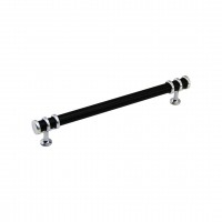 İBİCO-956 ( 16CM ) ( YÜZÜK KROM & KULP SİYAH ) BORU ÇEKMECE KULP*10X5