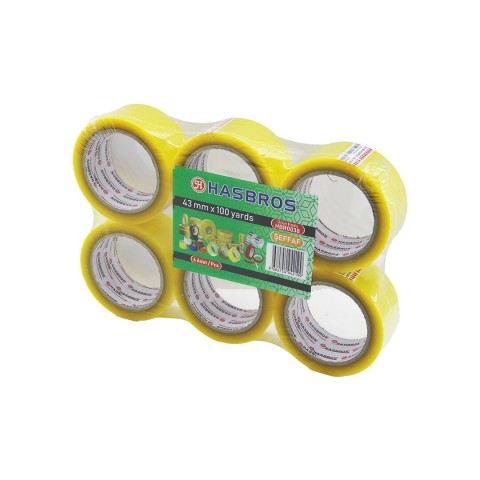 HASBROS HBR-0038 ( ŞEFFAF ) ( AKRİLİK YAPIŞKAN ) ( 45MMX100YARDS ) KOLİ BANTI*6X20