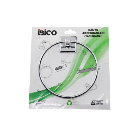 İBİCO BANYO BNY-517 ( YUVARLAK ) METAL ( HAVLULUK ) ( YAPIŞKANLI MONTAJ )*50