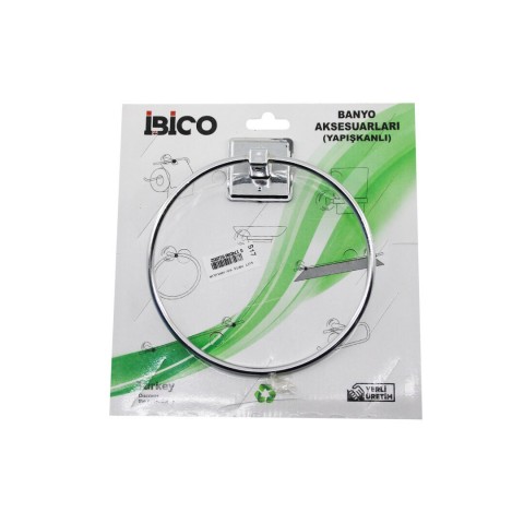 İBİCO BANYO BNY-517 ( YUVARLAK ) METAL ( HAVLULUK ) ( YAPIŞKANLI MONTAJ )*50