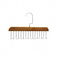 İBİCO ( KRAVAT & BAŞÖRTÜ ) ASKISI ( 8 METAL KOLLU & AHŞAP SAPLI & DÖNEBİLEN METAL ASKI UÇLU )*4X40