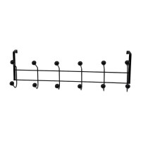 FA-12 İBİCO K13-005 ( 6 KOLLU & SİYAH ) ( SİYAH PLASTİK BONCUKLU ) ( METAL ) AMERİKAN KAPI ARKASI ASKI*5X12