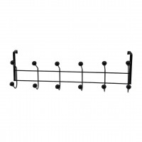 FA-12 İBİCO K13-005 ( 6 KOLLU & SİYAH ) ( SİYAH PLASTİK BONCUKLU ) ( METAL ) AMERİKAN KAPI ARKASI ASKI*5X12