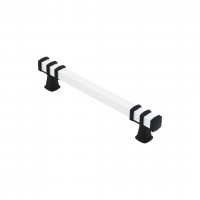 İBİCO-963 ( 12.8CM ) ( YÜZÜK SİYAH & KULP BEYAZ ) ( KARE ) ÇEKMECE KULP*10X5