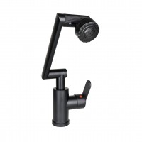 KINETEX KTX-3307 ( SİYAH & 1080° ) ÇOK FONKSİYONLU MUSLUK BATARYA*24