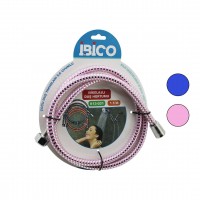 İBİCO K13-031 ( NİKELAJLI ) RENKLİ PLASTİK DUŞ HORTUMU (ANTİ TWİST=DOLANMAZ-KIVRILMAZ-KOPMAZ) (1.5MT) (KARTELALI)*64