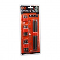 KINETEX KTX-3385 (12İN1) PREMIUM BİTS MATKAP VİDALAMA UÇ SET(12PCS=3 ÇİFT TARAFLI+9 TEK TARAFLI UÇ) (PH2=4 & PZ2=4 & DÜZ=4PCS)*12X8
