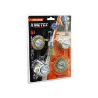 KINETEX KTX-3238 ( 5PCS ) SAÇAKLI ÇELİK TEL & ÇANAK FIRÇA SETİ*60