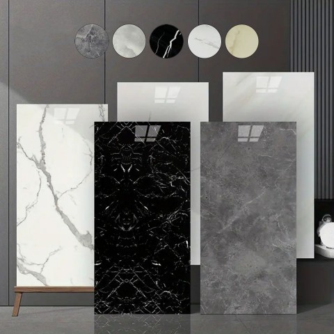 CHEF PRIME ENF-1225-1-----9 ( 4PCS ) ( DÜZ & KÖPÜK PANEL ) ( MİX MERMER DESEN ) YAPIŞKANLI DUVAR KAĞIT ( 30X60CM )*60=K