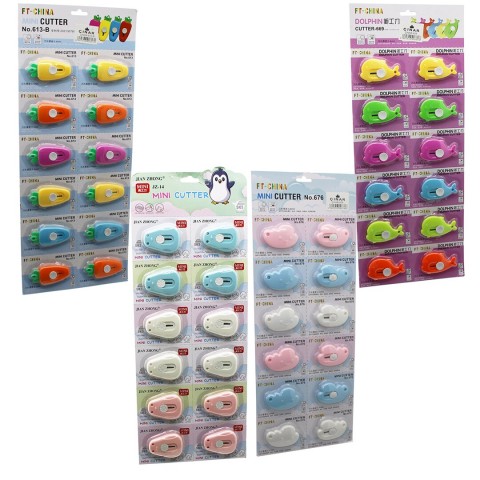 JIANZHONG FT CHİNA ÇINAR-15 -613-B -669 -676 -JZ-14 ( MİX ) (HAYVAN FİGÜRLÜ) (MİNİ) (CEP & ÇANTA) FALÇATA & MAKET BIÇAK (0.4MM) (5.5CM & 6CM & 7CM)*40X1