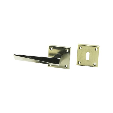 ERİŞ-12 PRATİK PRİZMA ( ODA ) ( GRİ NİKEL ) ROZETLİ KAPI KOLU TAKIM*4X15