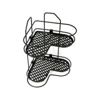 LALEZAR LZR-627 ZARİF ( 2 KATLI ) ( KALP MODEL ) DUŞ KABİN RAF KÖŞELİK SİYAH BEYAZ KROM*8