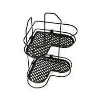 LALEZAR LZR-627 ZARİF ( 2 KATLI ) ( KALP MODEL ) DUŞ KABİN RAF KÖŞELİK SİYAH BEYAZ KROM*8